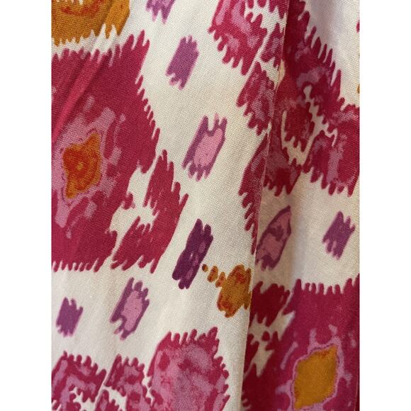 Christian Siriano Boho Artsy Blouse Top Shirt Open Collar‎ Size Large - Picture 7 of 11